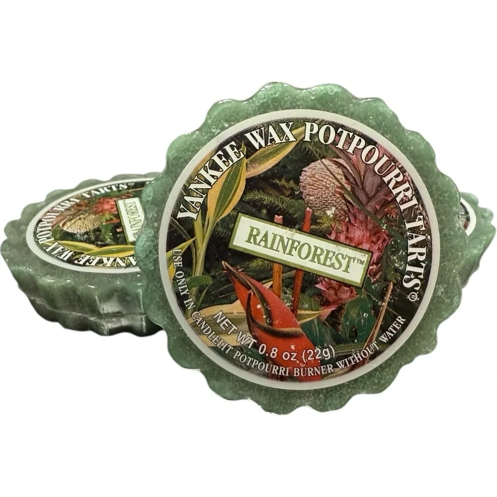Yankee Candle Wax Tarts Potpourri‎ Lot of 3 Retired Discontinued RAINFOREST